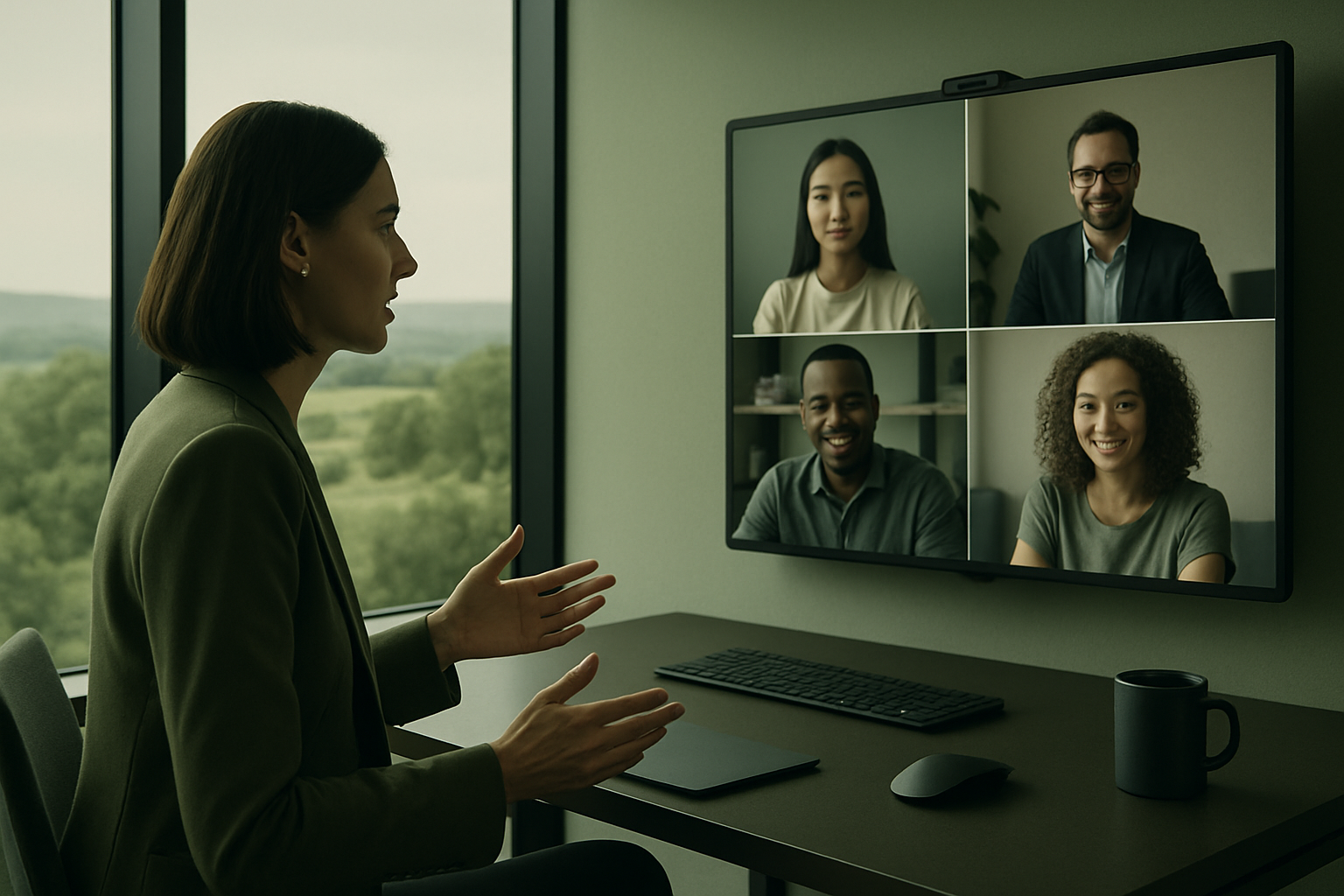 Data points on top of landscape